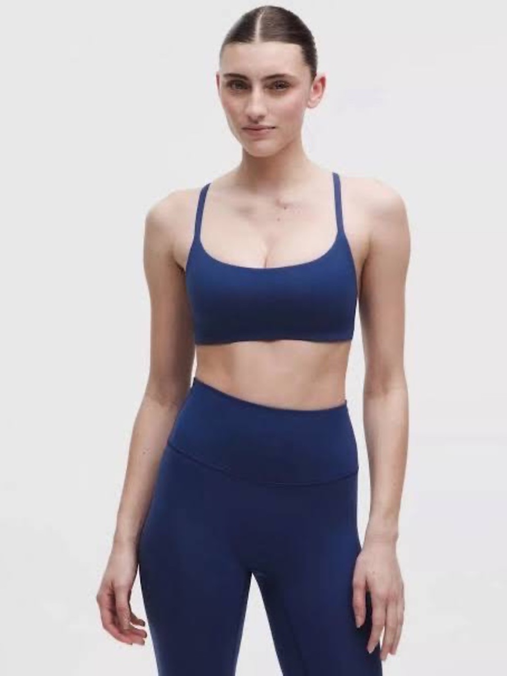 Lululemon Wunder Train Strappy Racer Bra (Light Support, A/B Cup) in True Navy